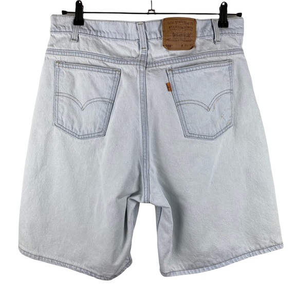 Levi's 550 Orange Tag Vintage Jean Shorts USA Men's Size 38 Stained - Picture 11 of 12